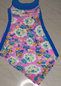 Stylish Printed Halter Neck Dress
