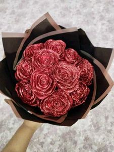 Red Rose Flower Bouquet with 7 roses