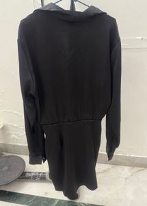 Zara Black Draped Mini Dress