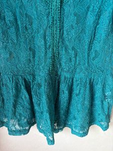 Elegant Lace Peplum Top