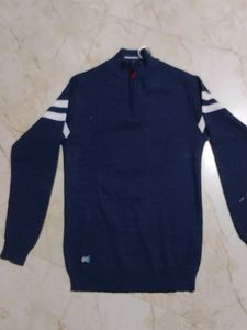 Men's Navy Blue Quarter Zip Sweater