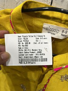 Festive Kurta In Yellow Color