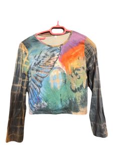 Abstract Y2K Mesh Top