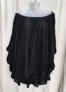 Black Off-Shoulder Flowy Top