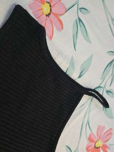 Black Ribbed One-Shoulder ]