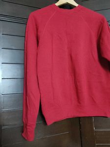 Women Red printed Cotton Sweatshirt