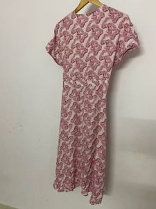 Chic Wrap Dress with Leaf Print