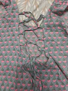Cute Printed Sleeveless kurti
