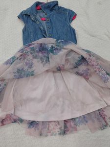 Denim &amp; Floral Dress