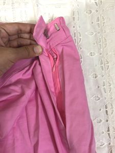 Chic White Kurta with Pink Pants
