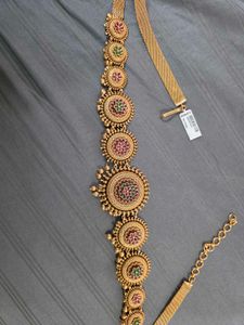 kushal's Antique Kundan Gold Finish Kamarband