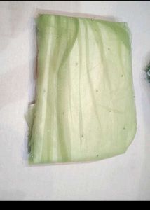 Embroidered Green net lehenga