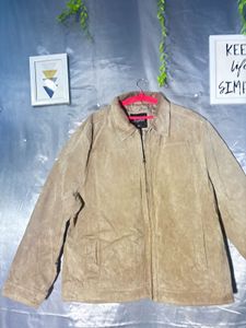 Men's Tan Suede  leather Jacket