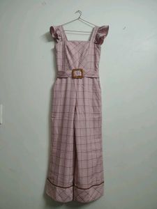 Chic Plaid Wide-Leg Jumpsuit