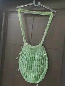 Handmade Crochet Crossbody Bag Parrot colour