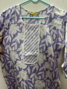 combo for 2 cotton Purple Floral Print Kurta