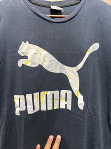 Puma Navy Blue Crew Neck Graphic T-Shirt