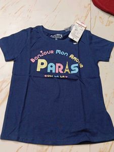 6-8 year Girls 'Bonjour Paris' Graphic Tee