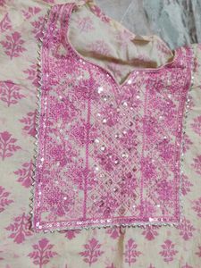 Pink Printed Kurta