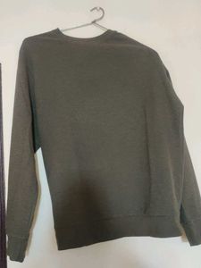 Men's Textured Olive Green Sweatshirt