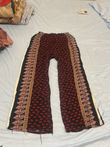 old school printed palazzo