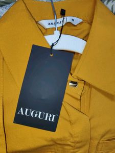 Short Sleeve ShirtTop- Mustard color