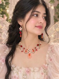 Fairy Tale Flower Necklace & Earrings Set