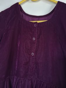 Elegant Velvet Kurta pants with Dupatta Set