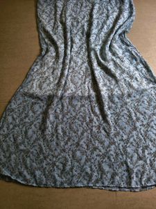 Light Blue Floral Print Summer Dress