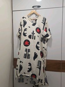 Abstract Print kurta wid trousers