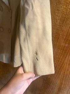 Tan Double-Breasted Blazer