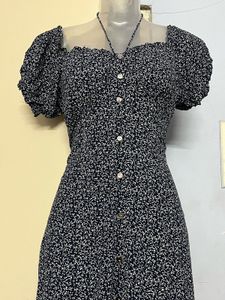 whytie valentine branded cotton Print Midi Dress
