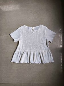 Pancoat White Textured T-Shirt