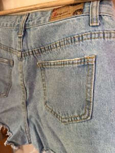Distressed Denim Shorts