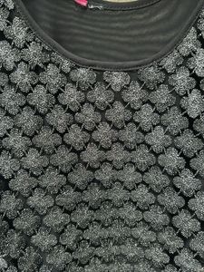 Sparkly Embellished Black Tank Top