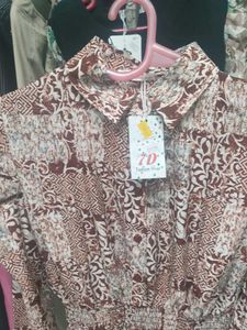 Patterned Brown Top