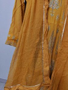 Stunning Yellow Embroidered Gown