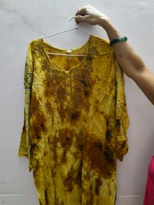 Boho Tie-Dye Embroidered Kurta