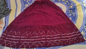 Beautiful Purple Ethnic Skirt