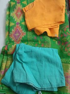 sarees with matching blouses and petticoat