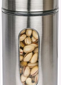 NEW STEEL &amp; GLASS STORAGE CONTAINER
