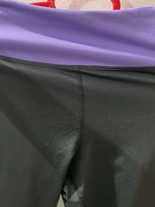 Purple &amp; Black Yoga Leggings