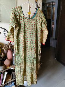 silk bhandej Kurta