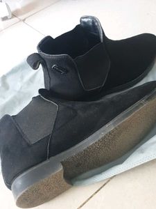 Stylish Black Suede Chelsea Boots