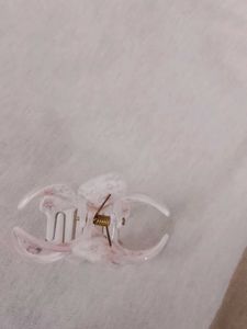 Pink Floral Hair Claw Clip