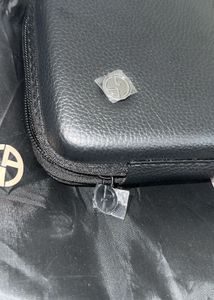 Giorgio Armani Black Leather Clutch Case