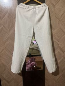 Cream Wide Leg Pants