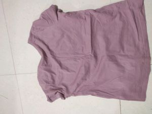 Mauve Tshirt Plane Round Neck