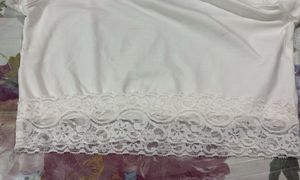 White Lace Scoop Neck Crop Top