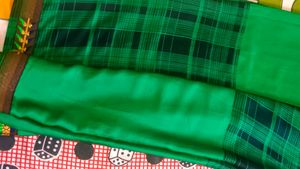 Green Checkered Saree